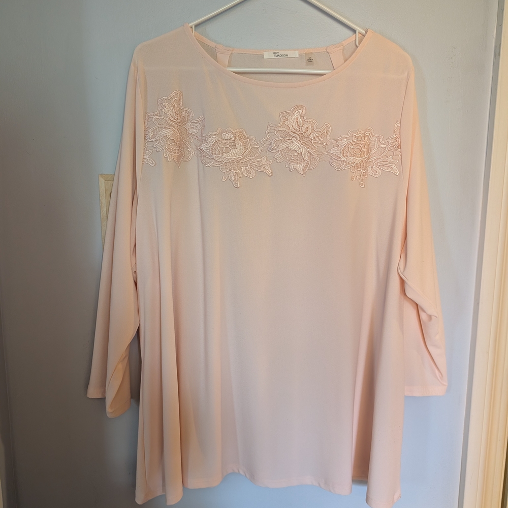 89th & Madison Pink Relaxed Tunic Blouse
